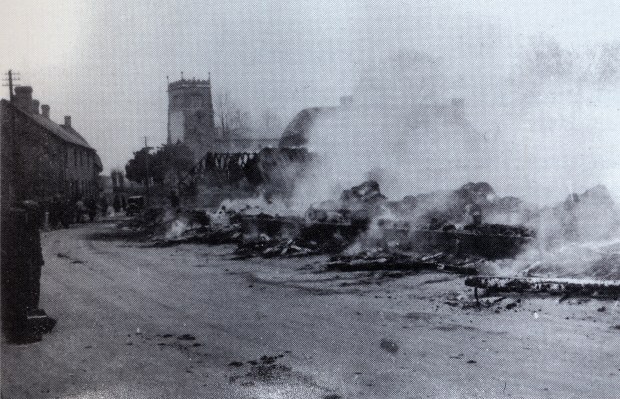 Scene after the fire