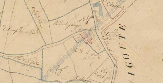 Napoleonic cadastral map 1833. Archives départementales des Deux-Sèvres
